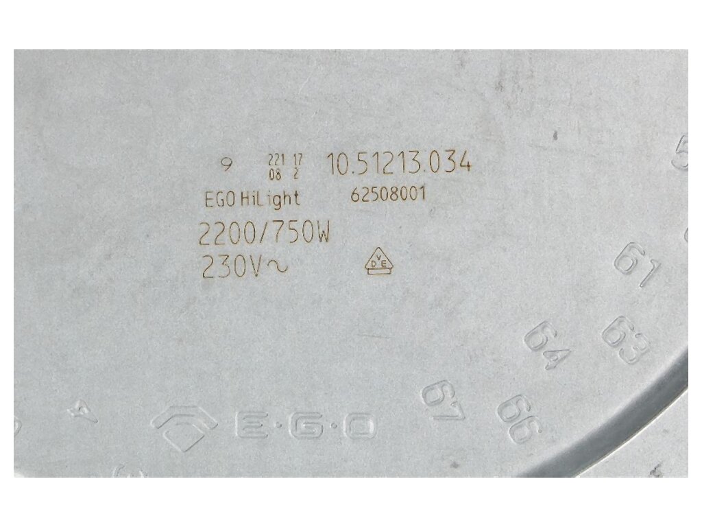 Plotna sklokeramické desky 10.51213.034 EGO 750W/ 220W 120/210 MM