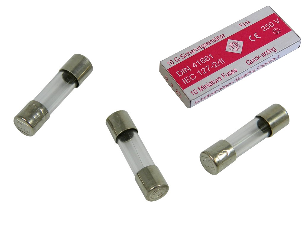 Pojistka F 12A / 250V, 5x20mm, balení 10 ks, pojistka F 12A / 250V