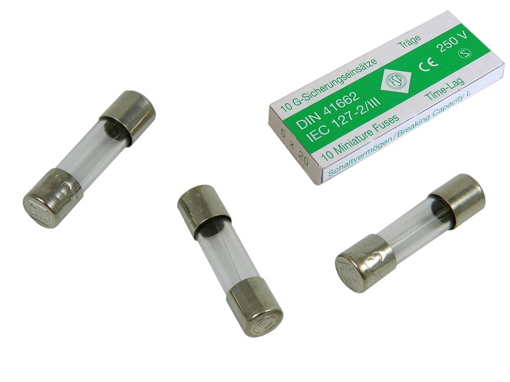 Pojistka T 1A / 250V, 5x20mm, balení 10 ks, pojistka T 1A / 250V