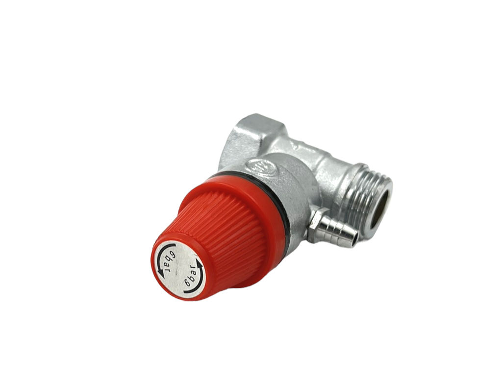 Pojistný ventil 1/2" 6 bar, vnitřní - vnější závit, 48mm délka