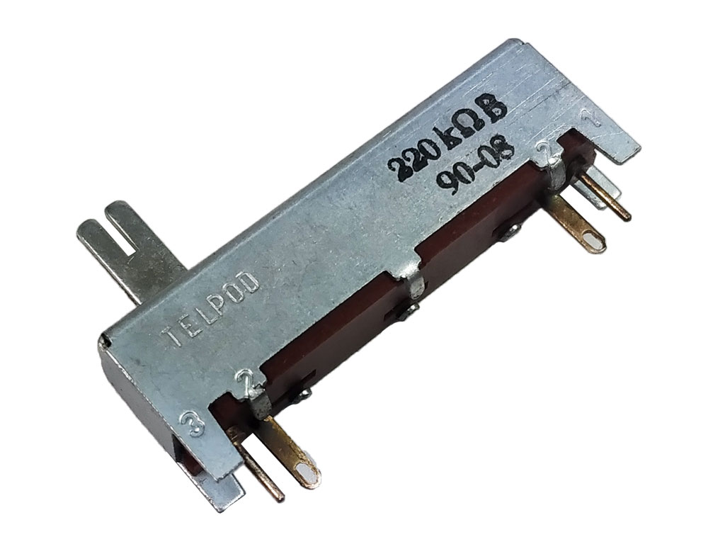 Potenciometr mono tahový TELPOD SVP-30 220k / B / G logaritmický