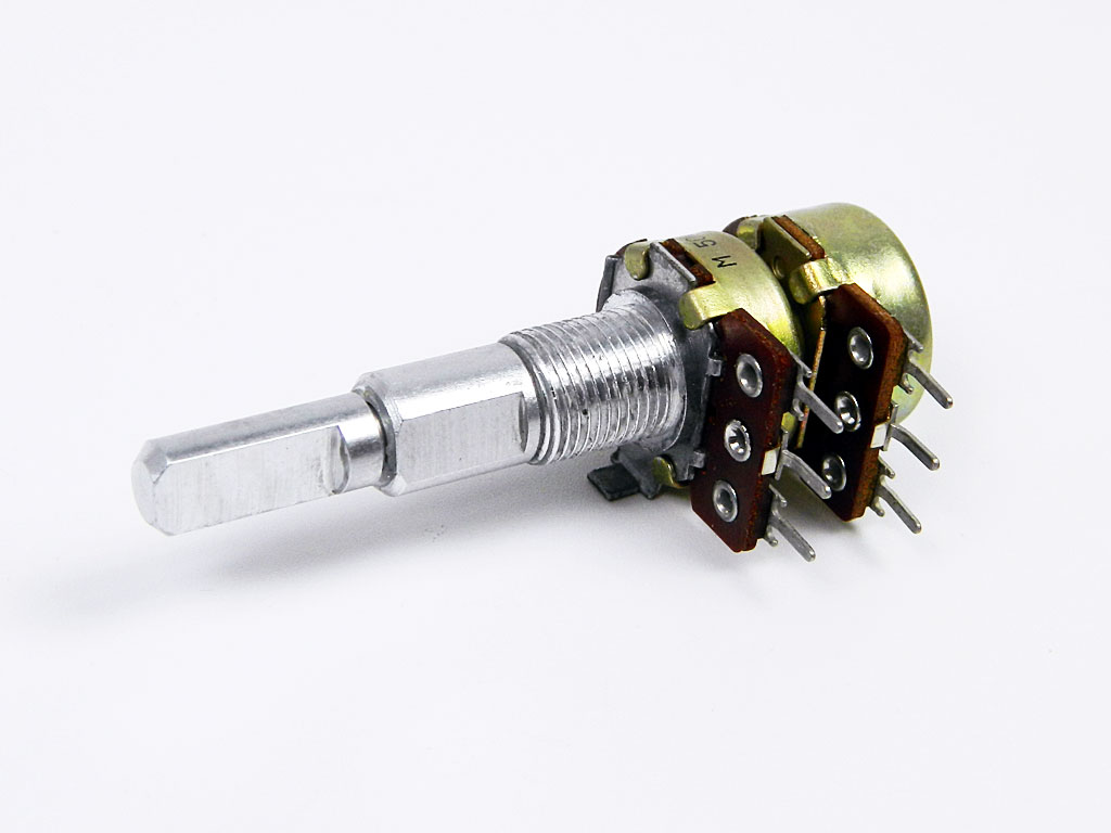 Potenciometr stereo otočný 2 x 50k / B č.52 