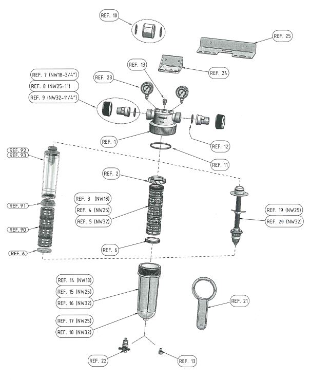Potrubní filtr na vodu Cintropur NW32         11/4"