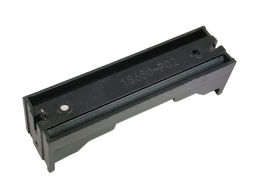 Pouzdro na baterie 1x 18650 vývody do plošného spoje