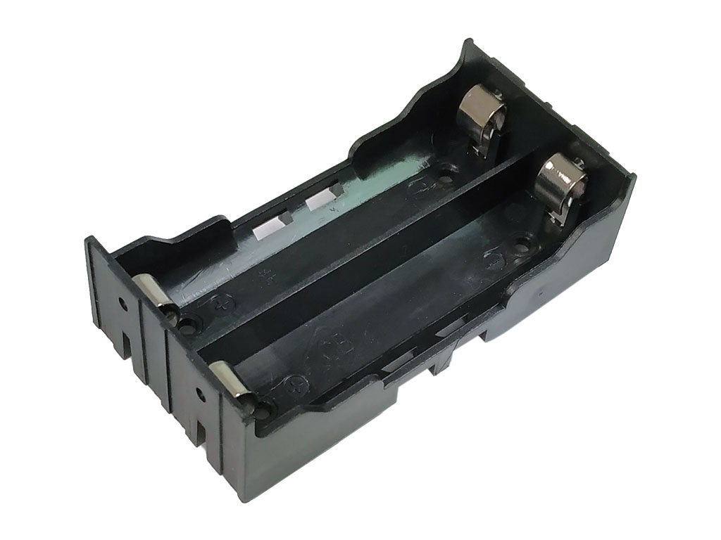 Pouzdro na baterie 2x 18650 vedle sebe samosatné vývody do plošného spoje