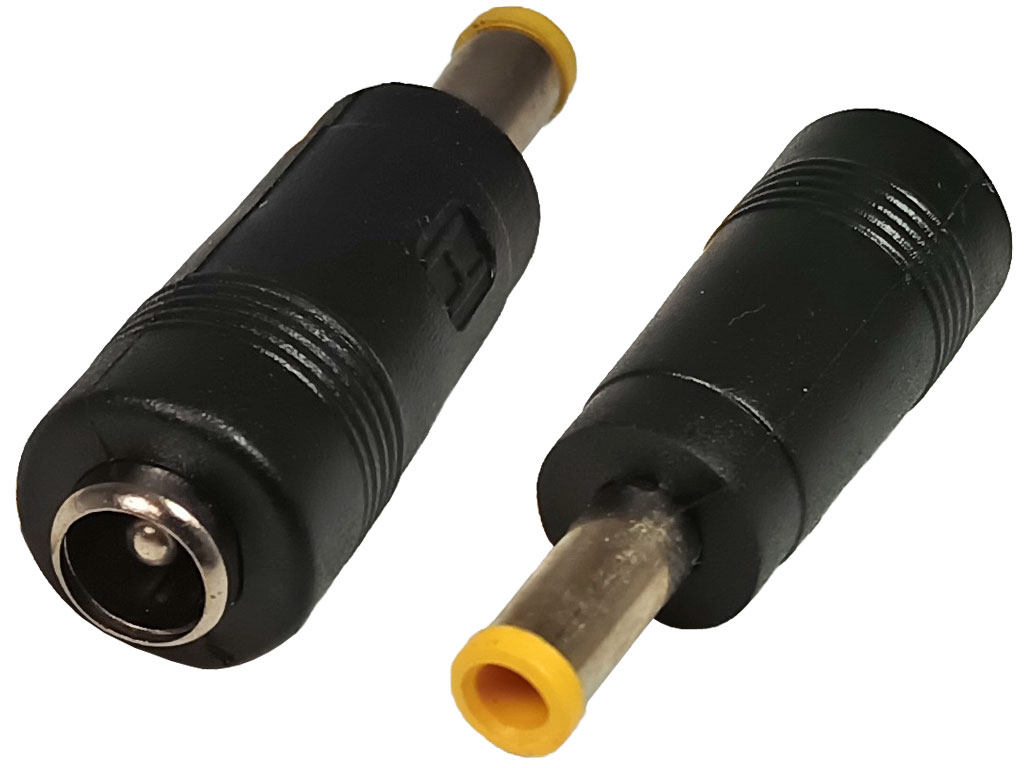 Přechodka napájecí konektor, se středovým pinem HSWA 5.5 x 2.1 mm na 5.0 x 3.0 mm se středovým pinem 1.1 mm