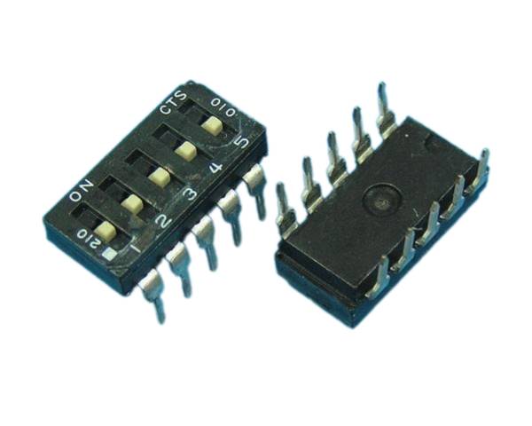 Přepínač DIL vícenásobný / DIP Switch 5x2