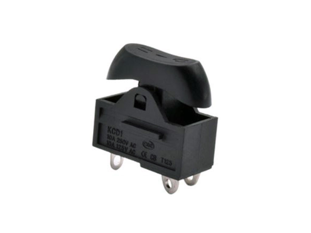 Přepínač fénu, kolébkový spínač černý, poloha 0-1-2 
