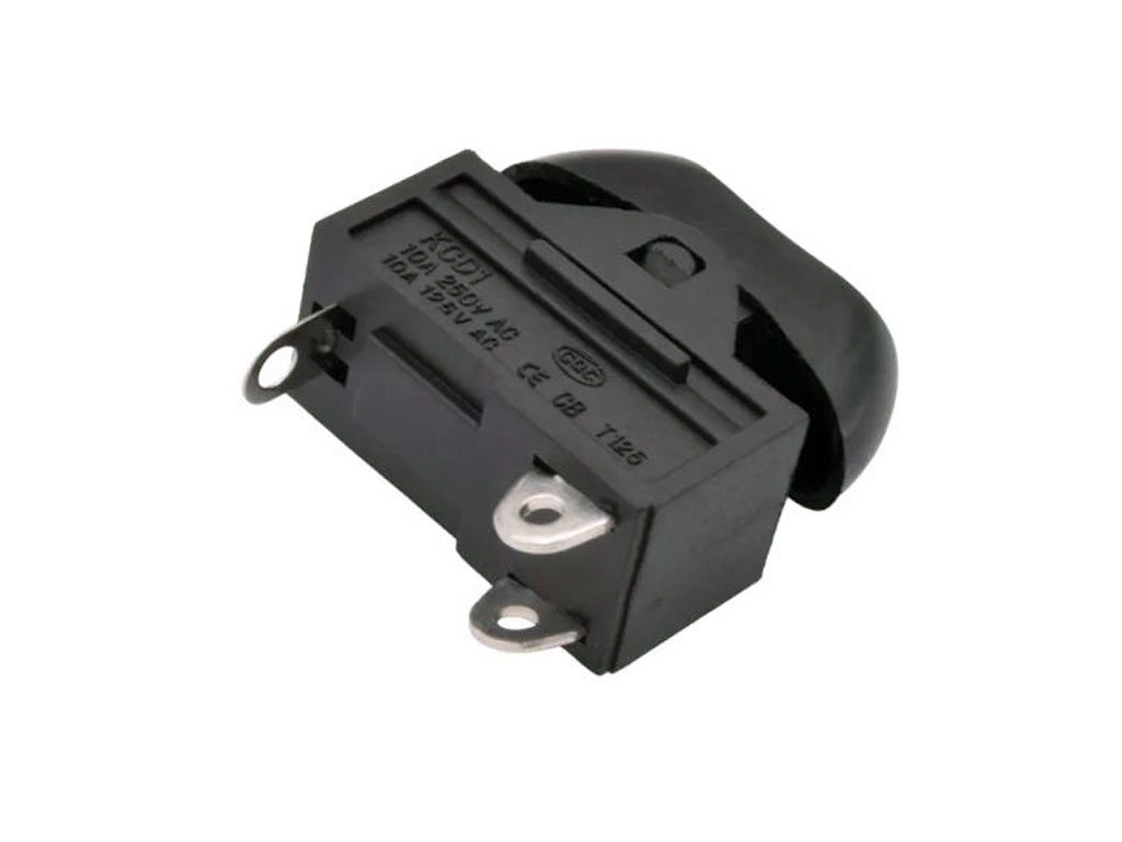 Přepínač fénu, kolébkový spínač černý, poloha 0-1-2 