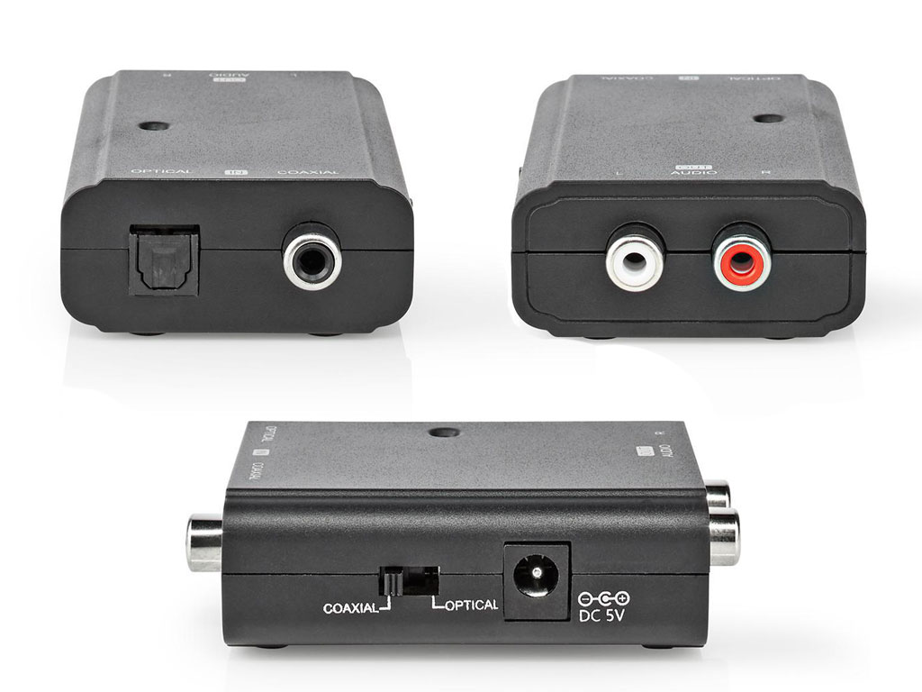 Převodník digitálního Audia 1x Toslink / SPDIF >  2x RCA (cinch) konektor ACON2509BK