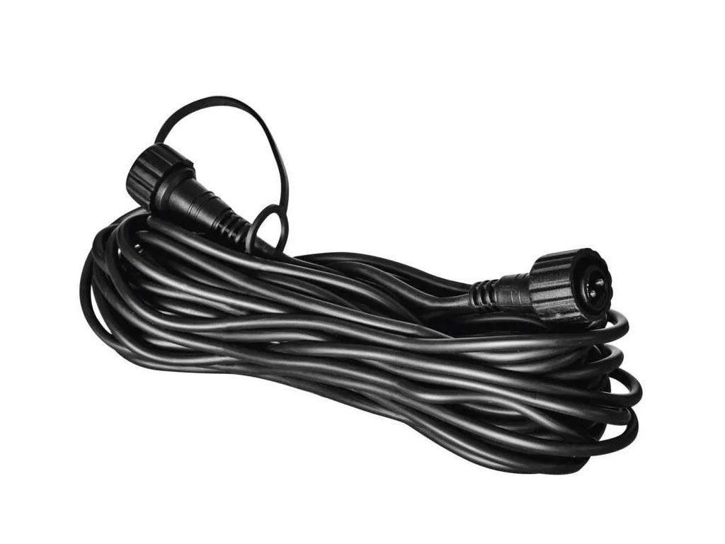 Prodlužovací kabel pro LED řetězy Profi černý, 10 m, CONNECT SYSTEM, venkovní i vnitřní