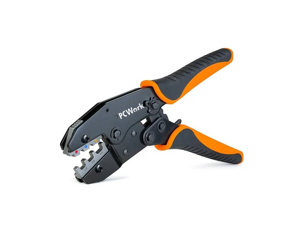 Ráčnové krimpovací kleště PCW04B na konektory, dutinky a očka, na kabel 0,5–6 mm² (22–10 AWG)