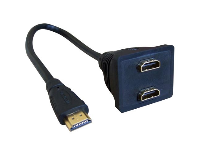 Redukce HDMI samec - 2 x HDMI samice 0,20m / HDMI rozdvojka