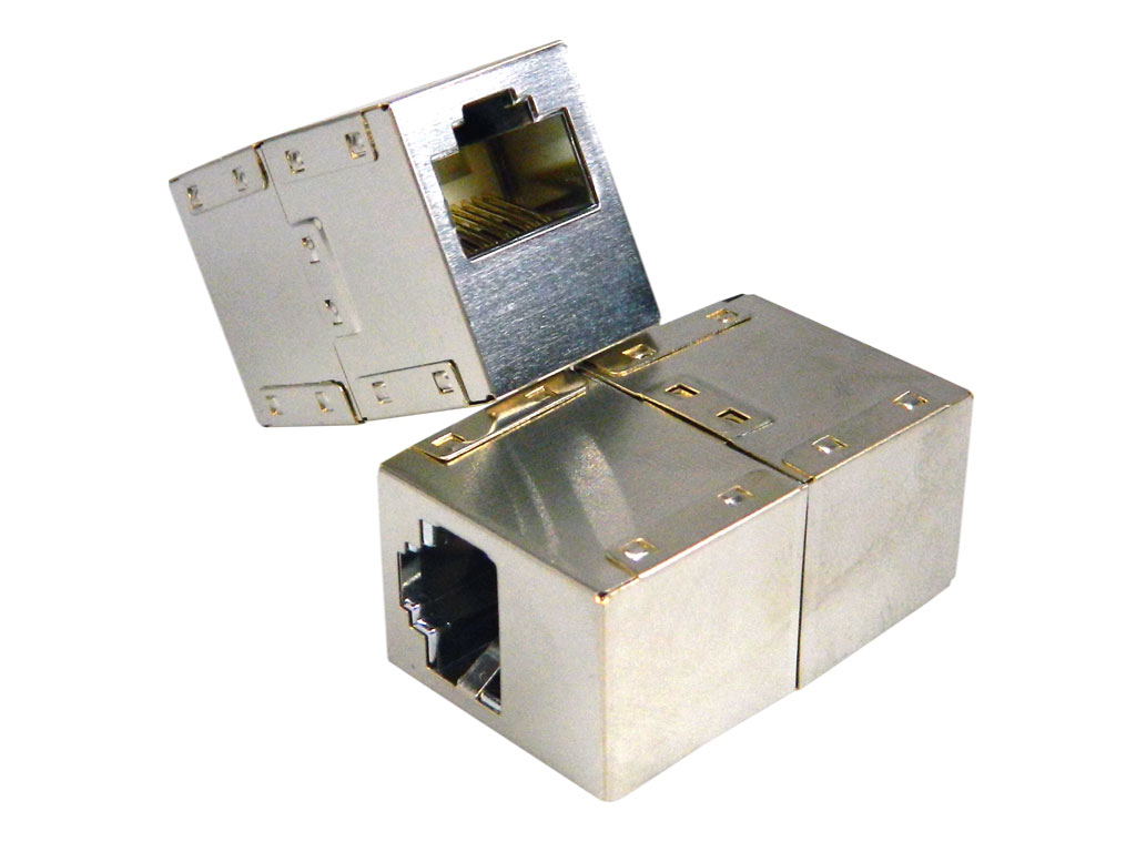 Redukce RJ45 / RJ45  8pin / 8pin kovová (stíněná)