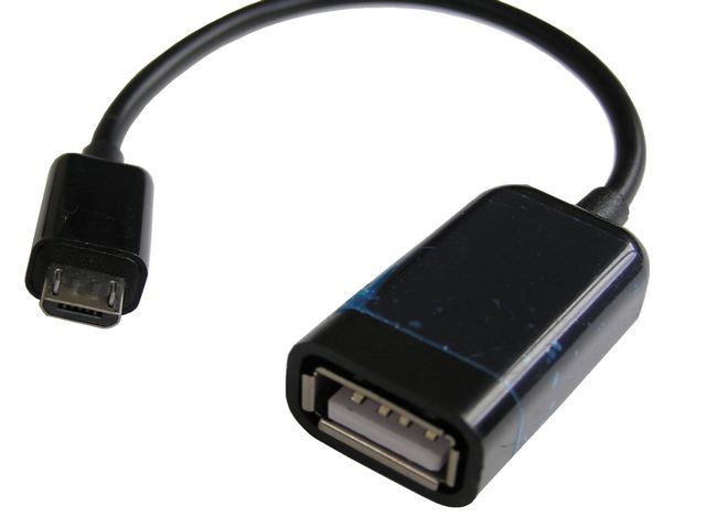 Redukce USB typ A / micro USB typ B - s kabelem 10cm - OTG  MP 33904