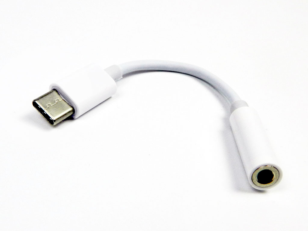 Redukce - adaptér USB-C na JACK 3.5 mm pro sluchátka - bílý