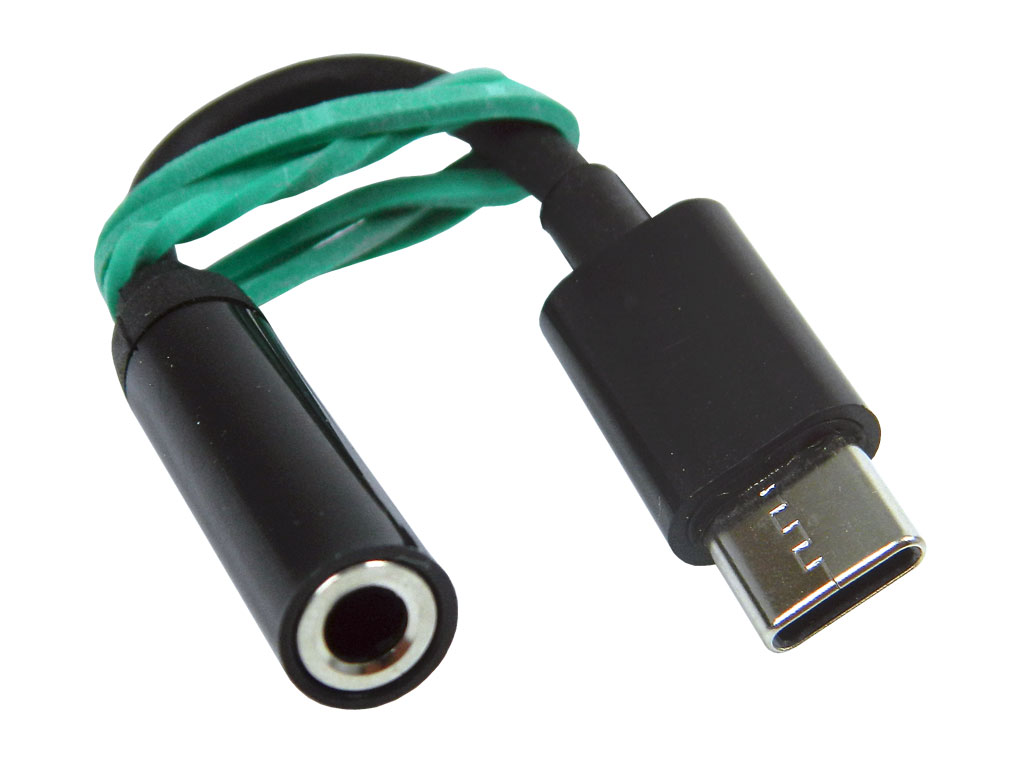 Redukce - adaptér USB-C na JACK 3.5 mm pro sluchátka - černý