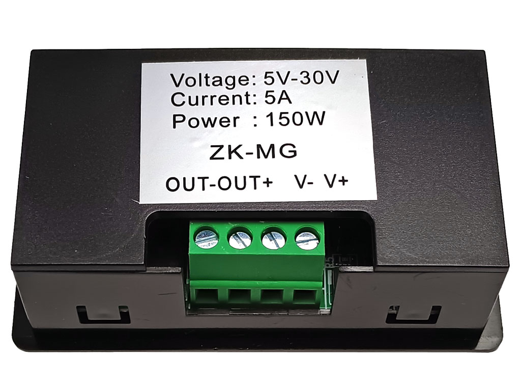 Regulátor otáček PWM stejnosměrných motorů ( DC ) 5 - 30V 5A, ZK-MG s displejem
