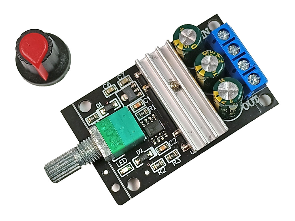 Regulátor otáček PWM stejnosměrných motorů ( DC ) 6 - 28V 3A