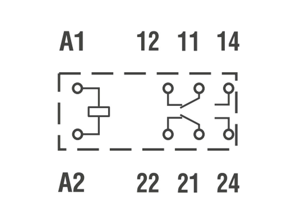 Relé 12V DC 2 x 250V AC / 8A, 30V DC / 8A 41.52.9.012.0010 FINDER