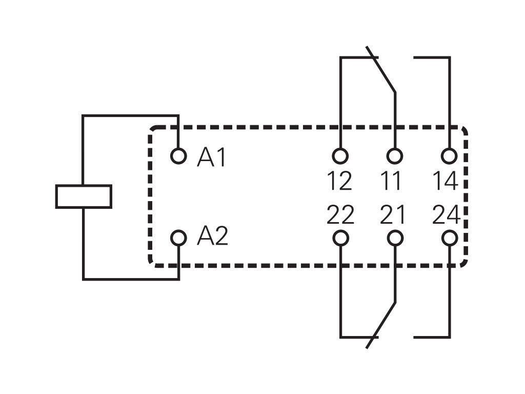 Relé 12V DC 2 x 250V AC / 8A, 30V DC / 8A RT424012, 6-1393243-3 TE Connectivity