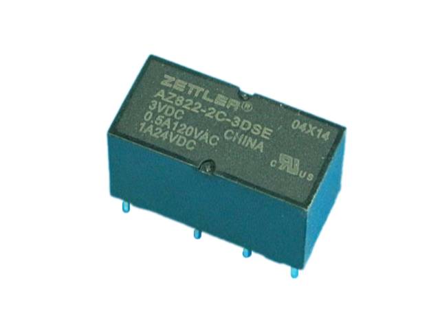 Relé 3V    2 x 120V / 0,5A ZETTLER AZ822-2C-3DSE