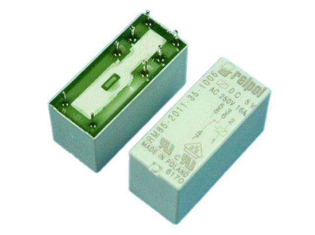 Relé 5V    1 x 250V / 16A RM85-2011-35-1005 Relpol