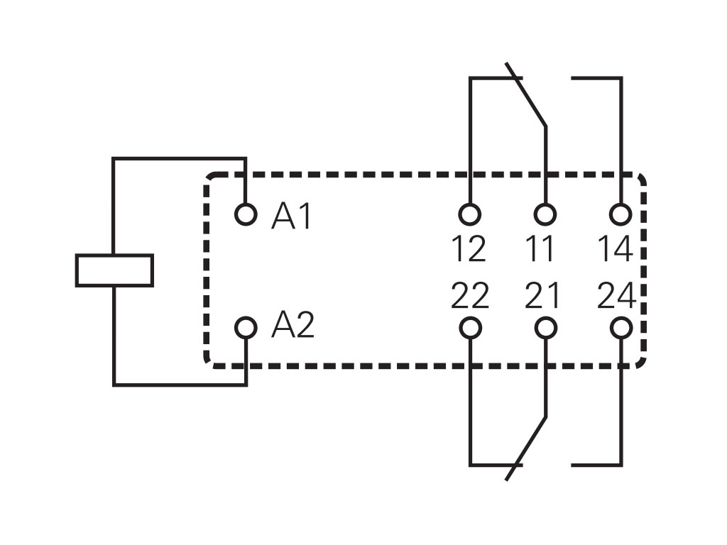 Relé 6V DC 2 x 250V AC / 8A, 30V DC / 8A RT424006, 6-1393243-1 TE Connectivity