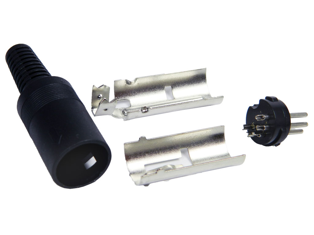 Repro konektor DIN kabelový samec pětikolík