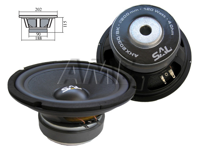 Reproduktor SAL AHX2030/BK  4ohm/120W - basový reproduktor