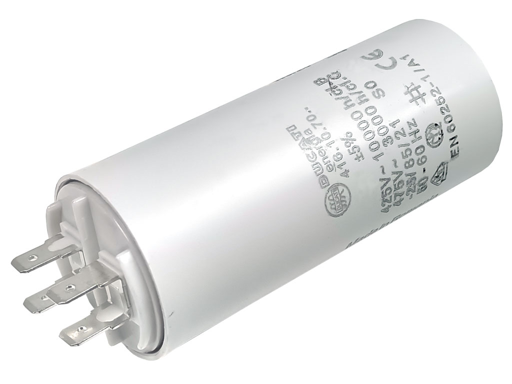 Rozběhový kondenzátor 30uF 425V / 450V DUCATI, konektory, motorový kondenzátor