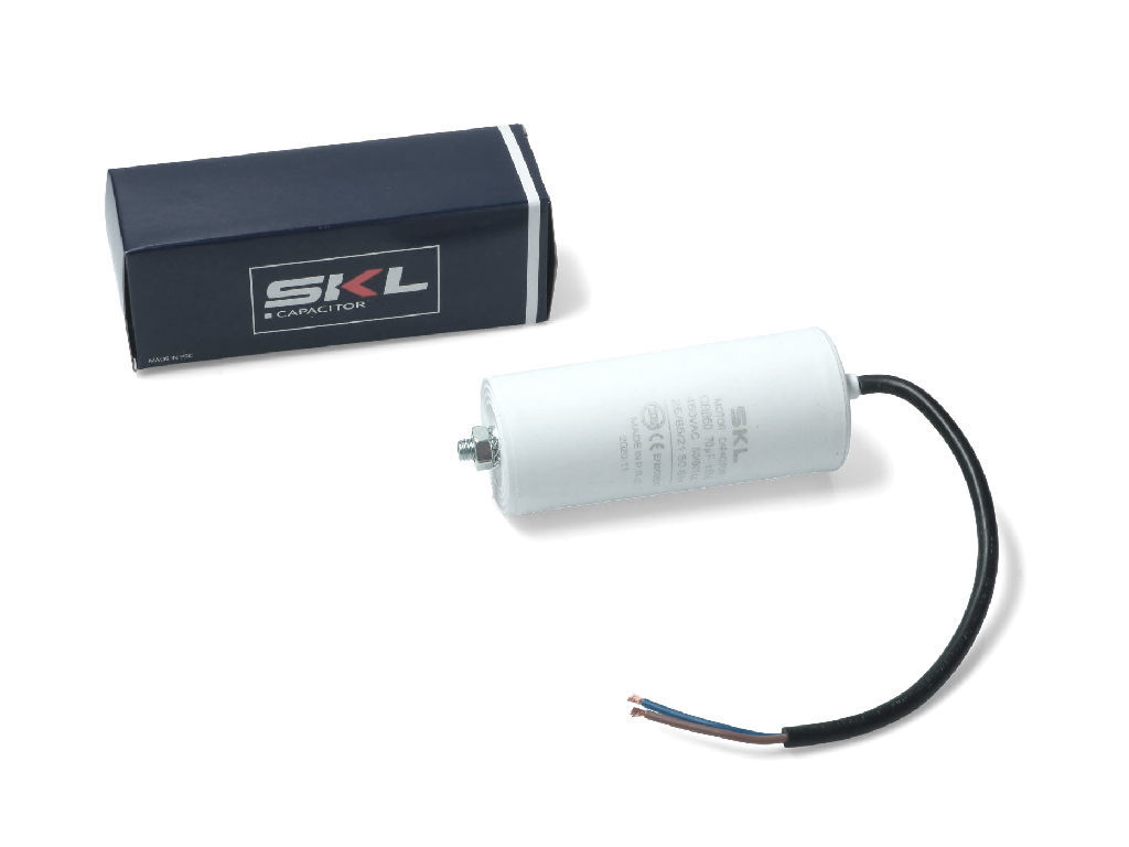 Rozběhový kondenzátor 70.0 uF ( 70uf ) 450V 50/60Hz CBB60 SKL, kabel 25cm, motorový běhový kondenzátor