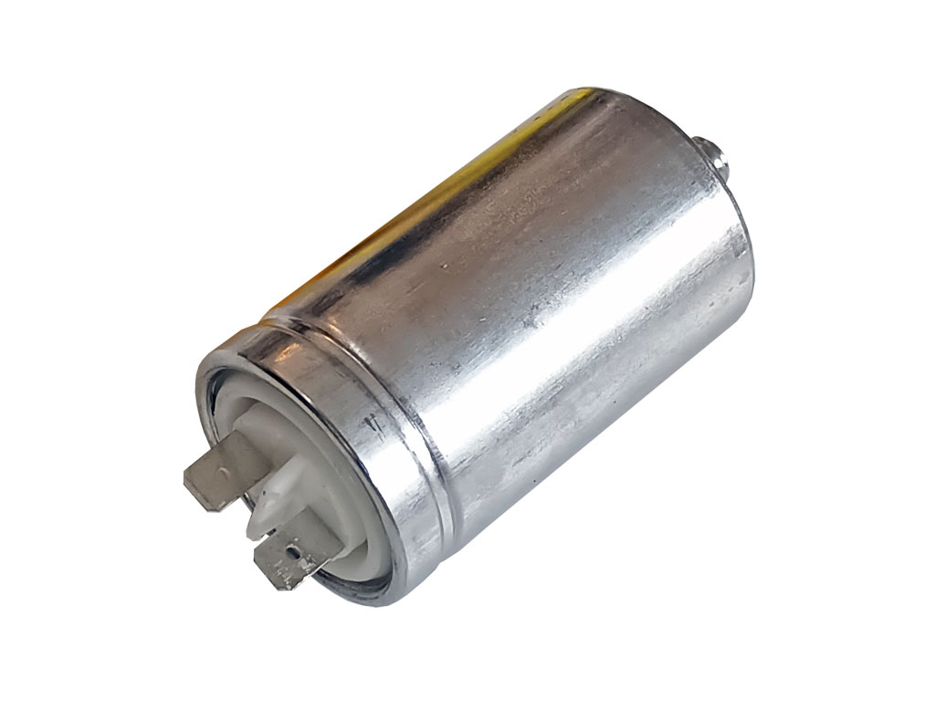 Rozběhový kondenzátor 8uf 425V / 475V DUCATI, konektory, motorový kondenzátor kovové provedení