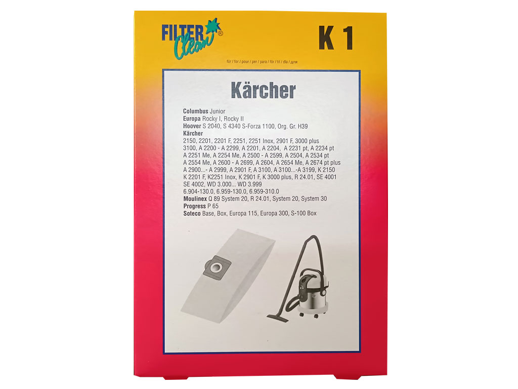 Sáčky do vysavače ETA, KÄRCHER WD2 Plus, MOULINEX - K1