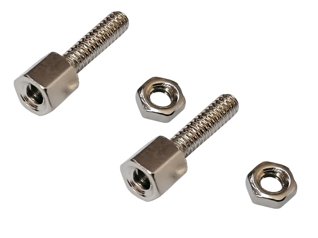 Sada 2 šroubů s matkami, závit UNC4-40, délka 15,8mm