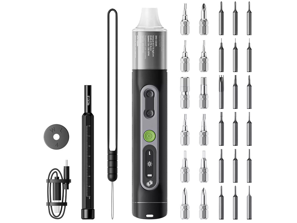 Sada nářadí Jakemy JM-8196, multifunkční sada 35 v 1 + elektrický šroubovák, sada bitů H4, H6.3