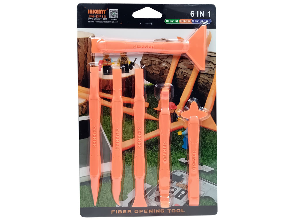 Sada nářadí Jakemy JM-OP16 „6-in-1“ - servisní nářadí pro otevírání dálkových ovladačů, mobilních telefonů, tabletů a notebooků
