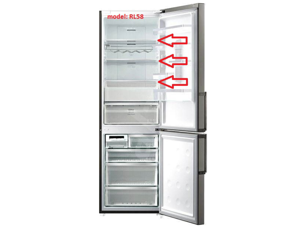 Skleněná police do lednice DA97-11387C SAMSUNG, originál