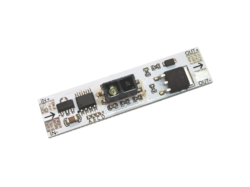 Stmívač pro LED pásky 6v1, bezdotykový, do profilu 5V - 24V DC, 120W