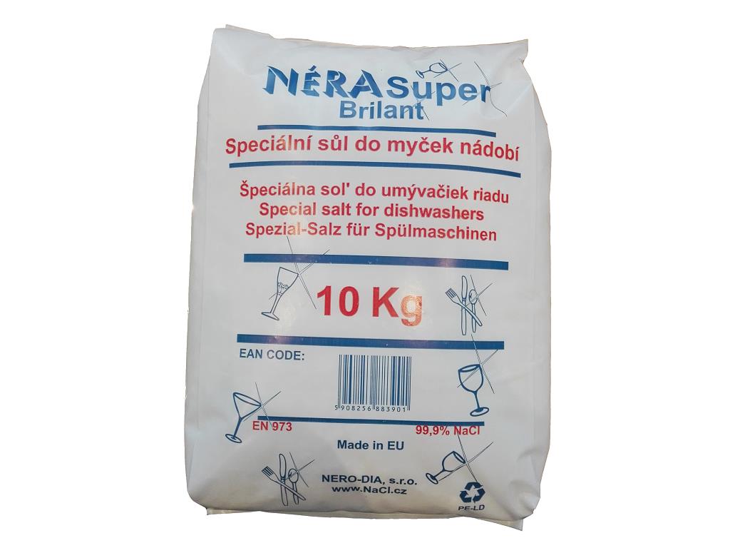 Sůl do myčky granulat - baleno NERA Brilant 10 kg PE pytel