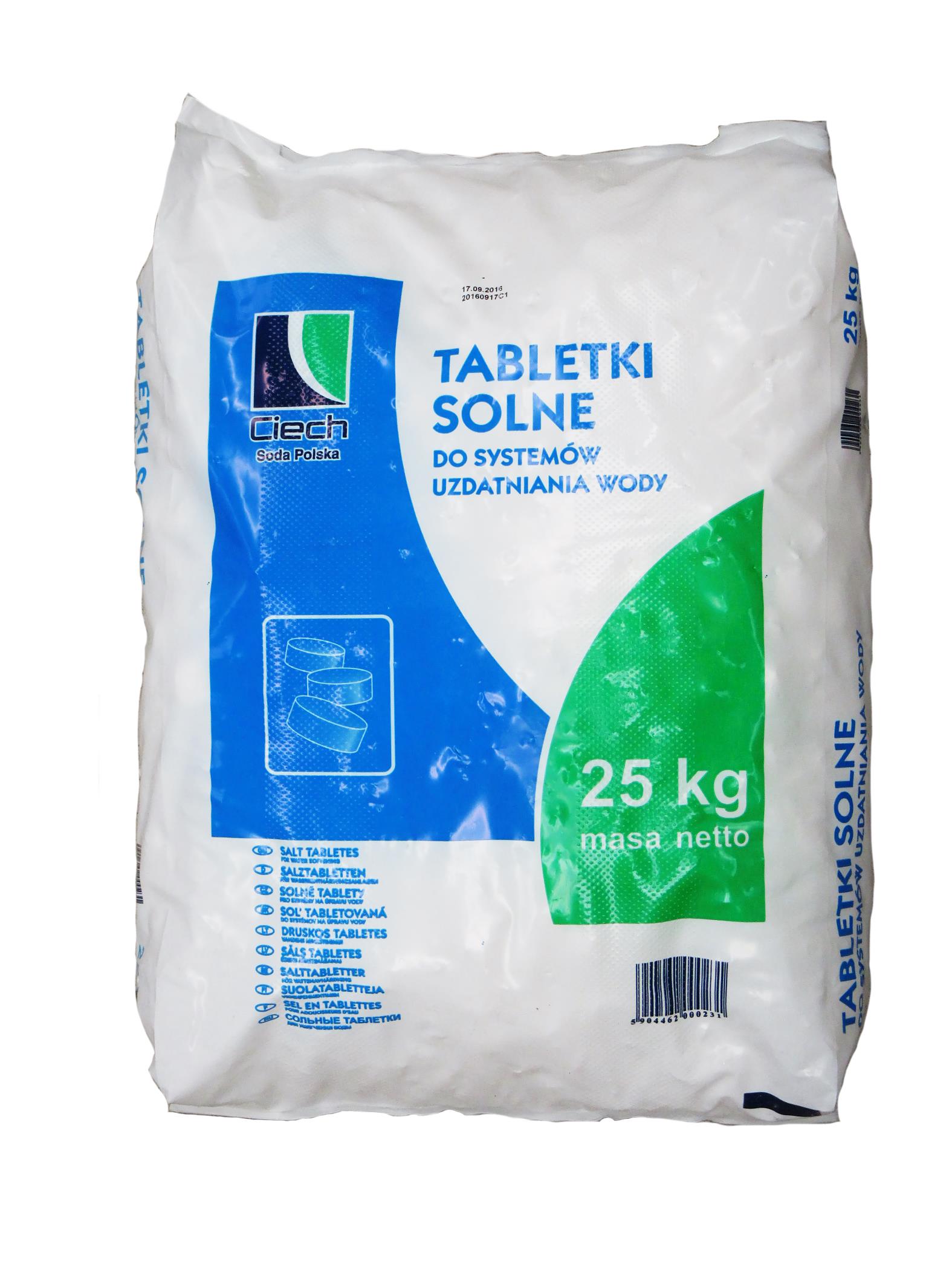 Sůl regenerační tabletová Ciech solné brikety - baleno 25kg pytel