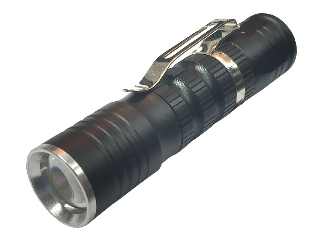 Svítilna LED 3W Konnoc S-151 kovová svítilna, 1ks AA baterií, rozměr 90 x 21mm
