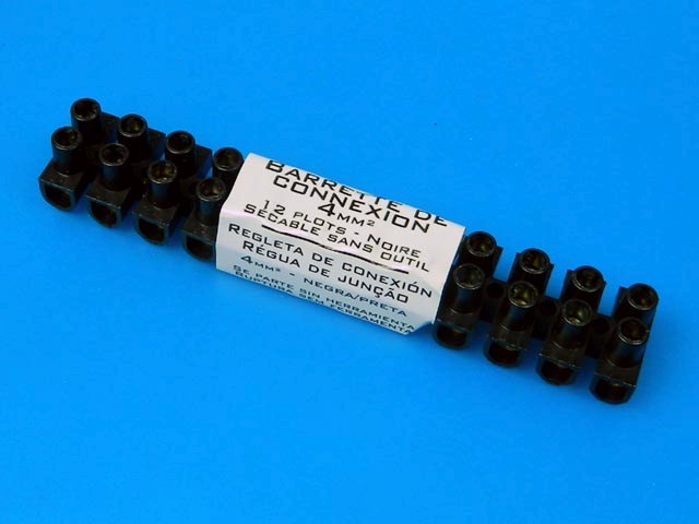 Svorkovnice řadová 10 pin (čokoláda) černá 4,0mm²