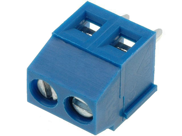 Svorkovnice řadová do plošného spoje 2 póly RM=3,5mm modrá DG381-3.5-02P-12-00A(H)