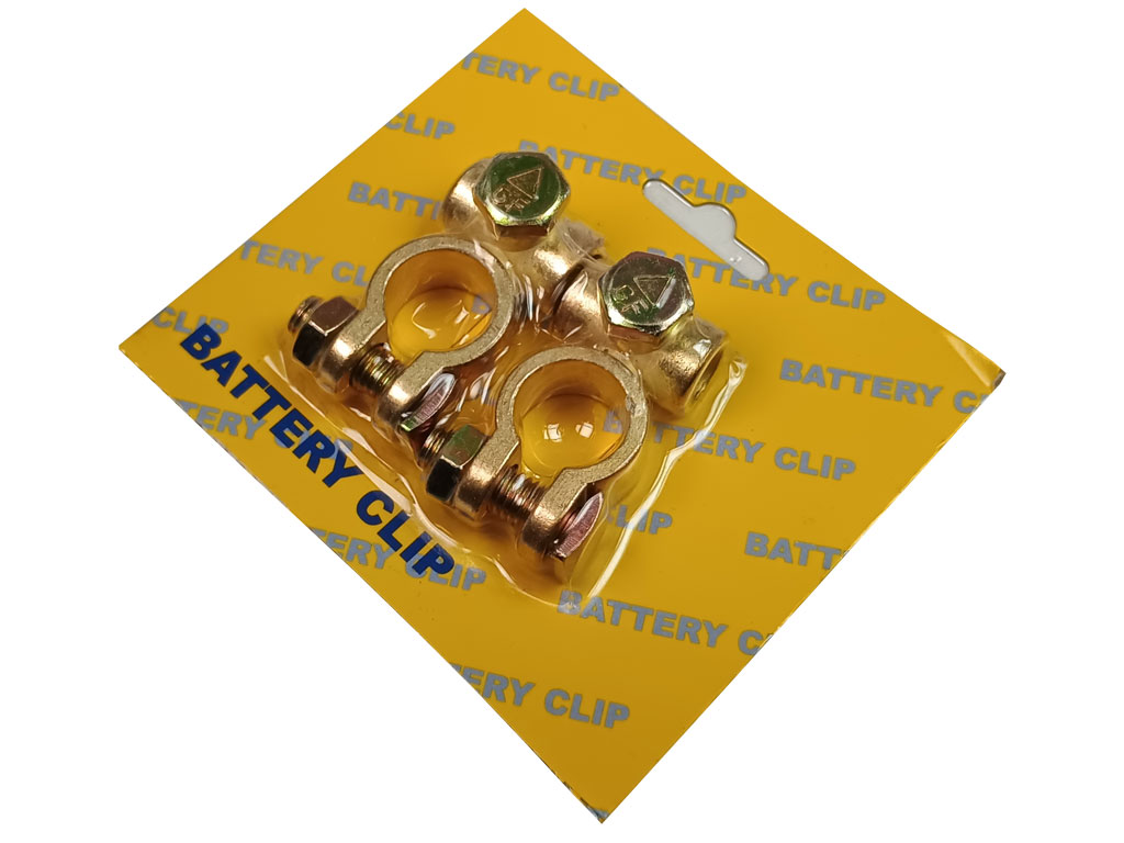 Svorky na autobaterii, 1 pár, s upínáním kabelu jedním šroubem