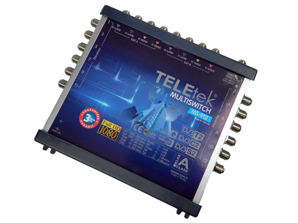 TeleTek multipřepínač 9/12 multiswitch