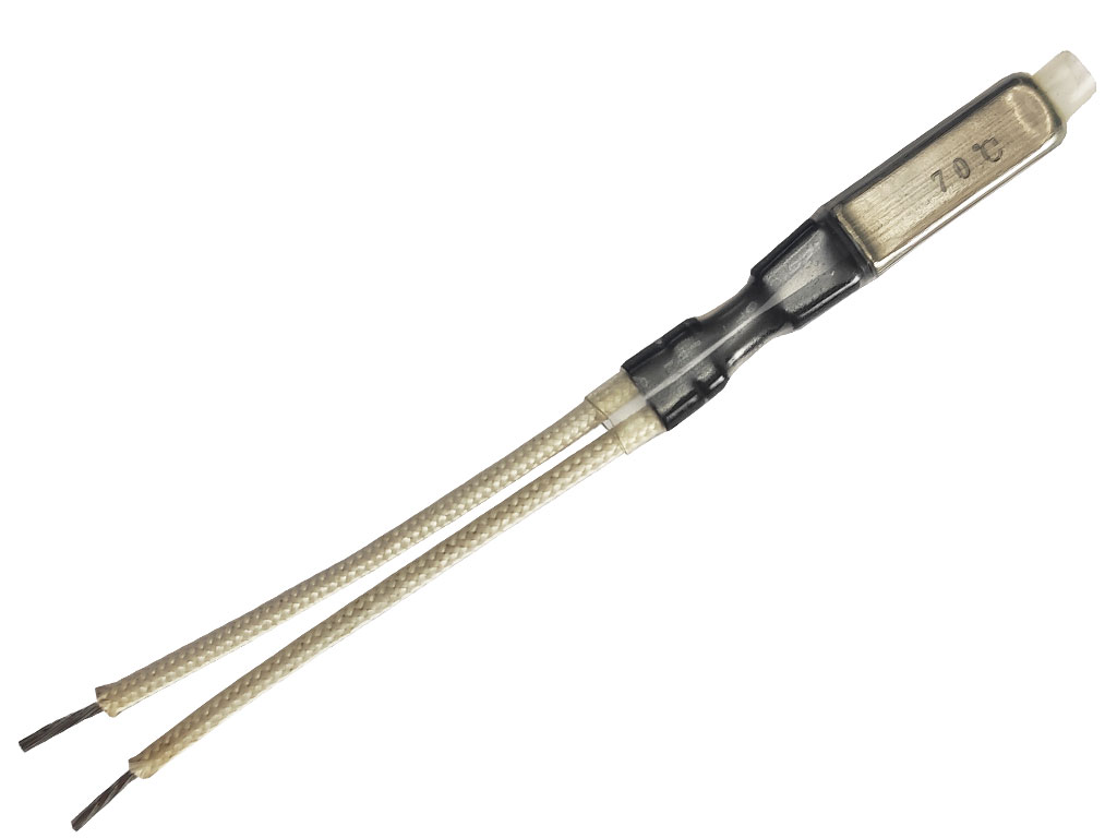 Termostat 70°C 2A/250V rozpínací, kov 