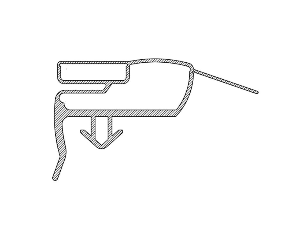 Těsnění dvířek mrazničky lednice Electrolux, 2426448227