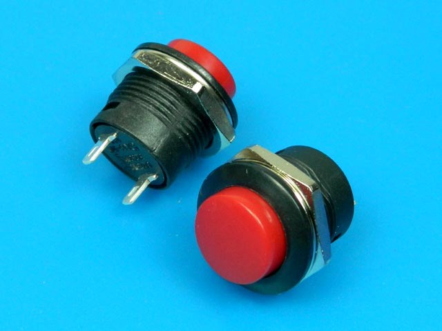 Tlačítko spínač kulatý červený PS507A-BR