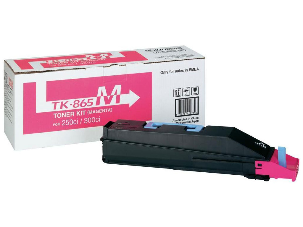 Toner kit Kyocera Mita TK865M TK-865M 250Ci 300Ci 400Ci 500Ci magenta originální